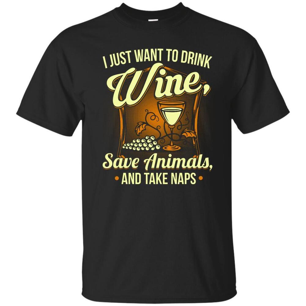 Save Animals Drink Wine Tshirt